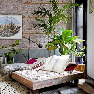 Palme im Schlafzimmer