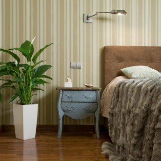 Spathiphyllum im Schlafzimmer