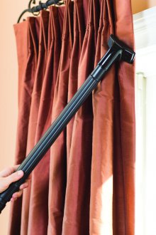 Vacuum cleaning curtains