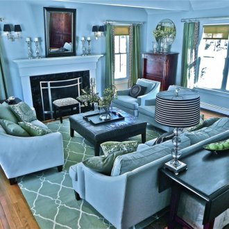 Сини мебели за всекидневна