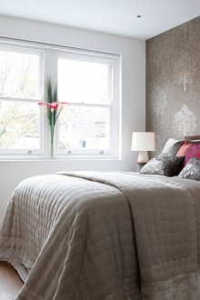 Braunes Schlafzimmer in Chruschtschow