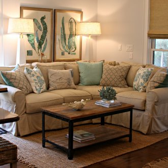 Sarung sofa kuning
