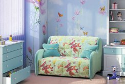 Sofa for girl with butterflies