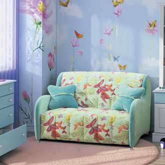 Sofá para niña con mariposas