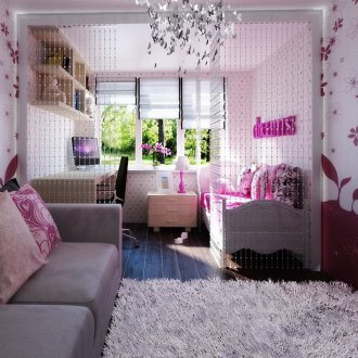 Диван за момичето в детската стая