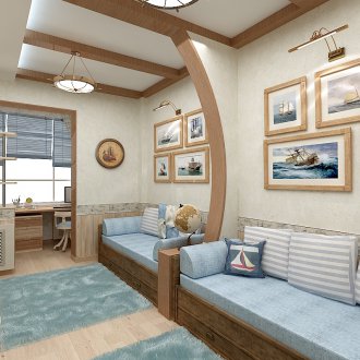 Диван за момчето в морски стил