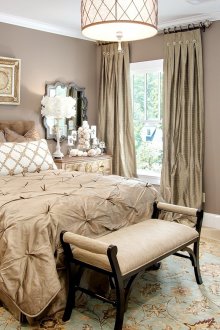 Kertas dinding berwarna koko untuk bilik tidur mewah