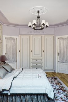 Kertas dinding bunga dalam bilik tidur gaya provensi