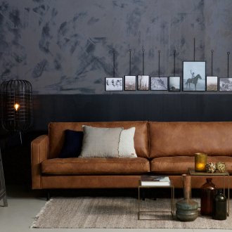 Кожен диван от метална конструкция