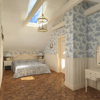 Gaya tidur biru gaya Provence