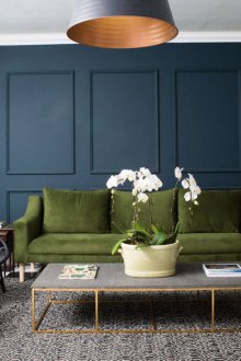 Зелен диван в стил Арт Нуво