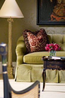 Зелен диван в стил Прованс