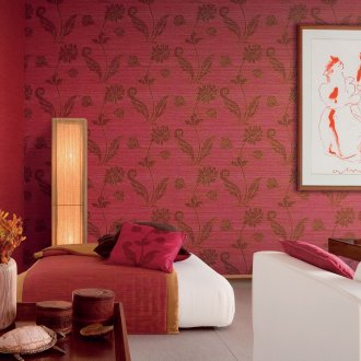 Kertas dinding merah untuk bilik tidur - keputusan yang berani