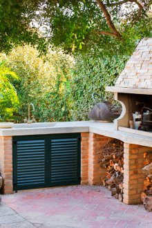 Зона за барбекю с печка