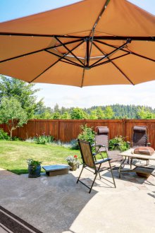 Зона за барбекю под чадър