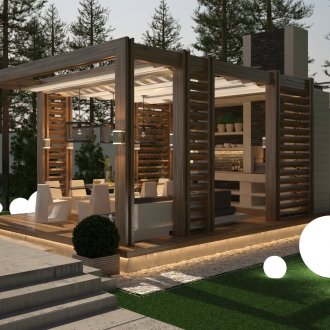 Проект на дървена лятна къща