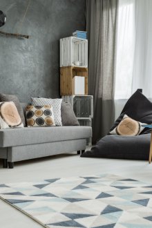 Сив интериор на всекидневната