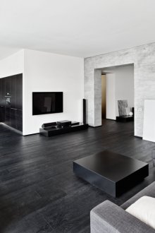 Сива и бяла всекидневна