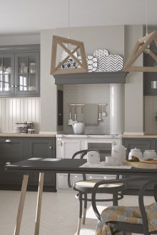 Сива бежова кухня