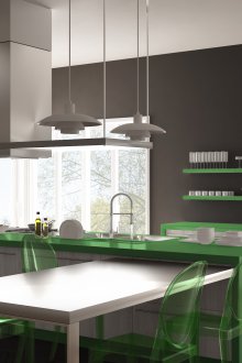 Сиво зелена кухня
