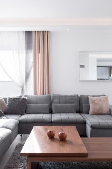 Сив интериор на всекидневната