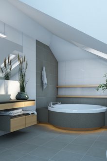 Сива баня в модерен стил