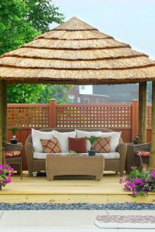 Беседка за плажен стил