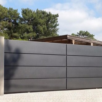 Шарнирна сива порта