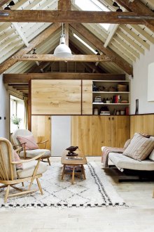 Attic room in scandinavian style house