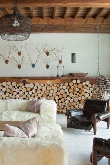 Scandinavian-style country house living room