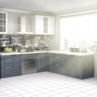 Сив кухненски комплект