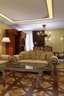 Classic living room in a rural cottage
