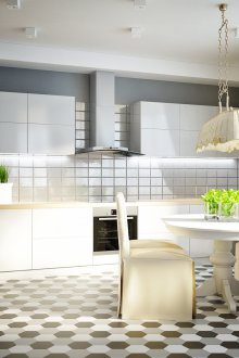 Сиво в интериора на кухнята