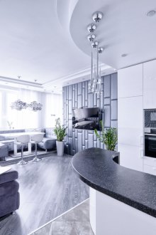 Сиви нюанси в интериора на кухнята