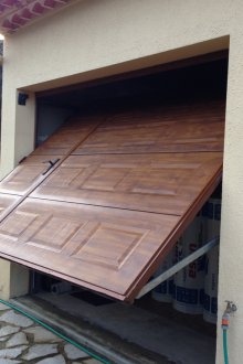 Overhead gate with door