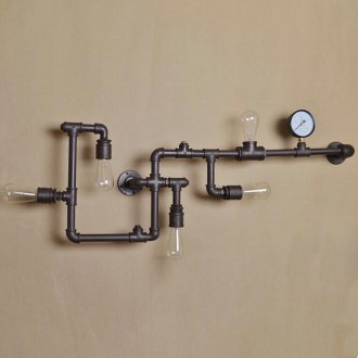 Sconce lamp from a pipe
