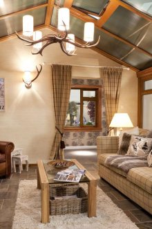 Cozy living room with fireplace