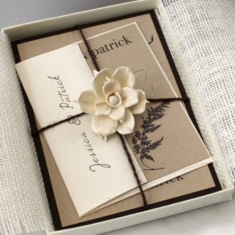 Покана за сватба в еко стил