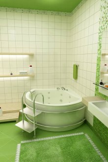 Зелен цвят в банята