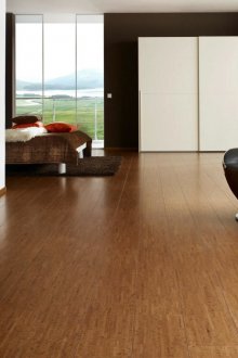 Корк ламинат в спалнята