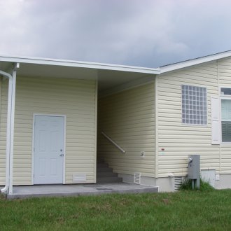 White acrylic siding