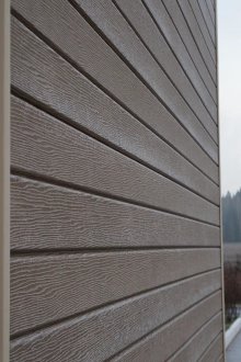 Brown acrylic siding