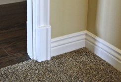 White baseboard in the interior