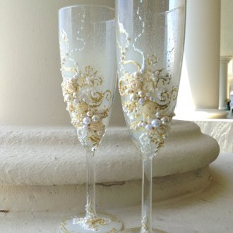 Сватбени очила с мъниста