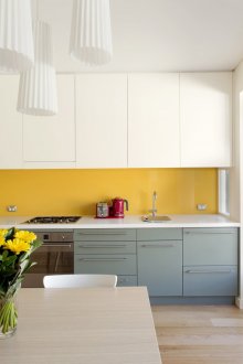 Yellow apron in the kitchen