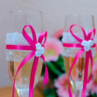 Сватбени очила с дантела