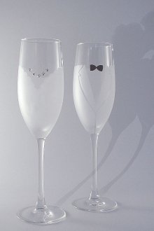 Матирани сватбени очила