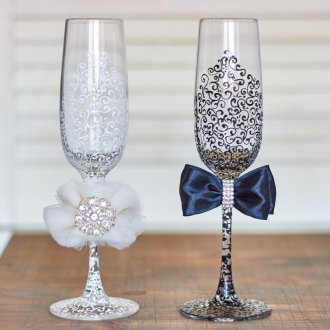 Сватбени очила за булката и младоженеца