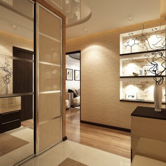 Антрето избелен дъб за тесен коридор