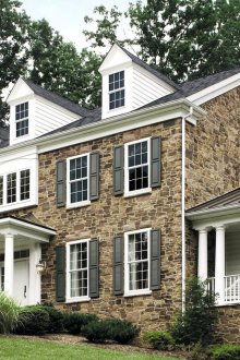 Siding under a stone rubble